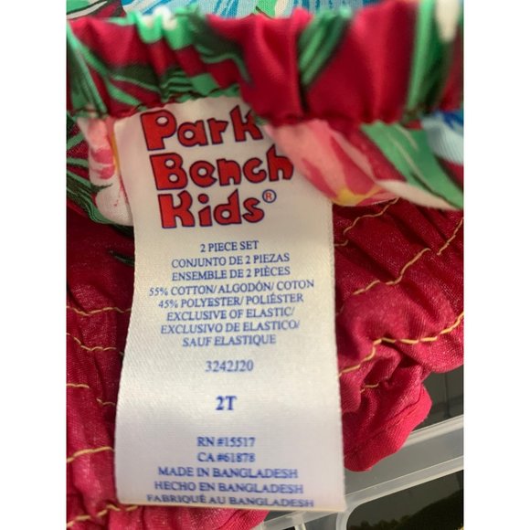 Park Bench Kids Floral Toddler 2 Piece Shorts Set Size 2T - Picture 6 of 8